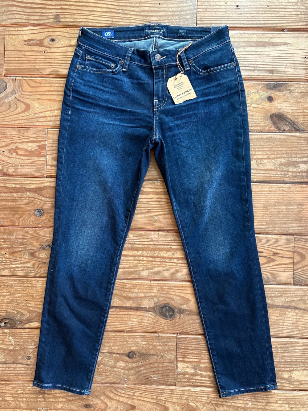 Lucky Brand Lolita Crop Women's Jeans Dark Wash Size 8/29 Mid Rise Stretch NWT
